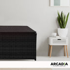 Arcadia Outdoor Rattan Storage Box - Black