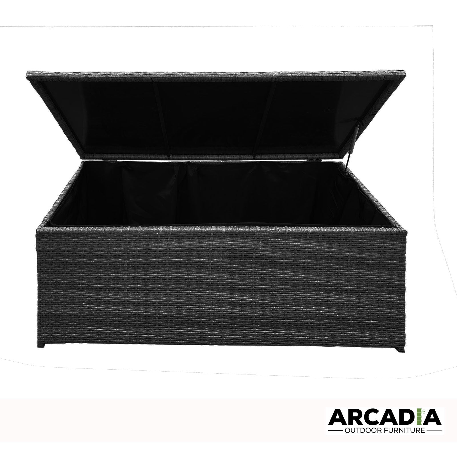 Arcadia Outdoor Rattan Storage Box - Black