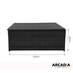 Arcadia Outdoor Rattan Storage Box - Black