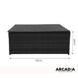 Arcadia Outdoor Rattan Storage Box - Black