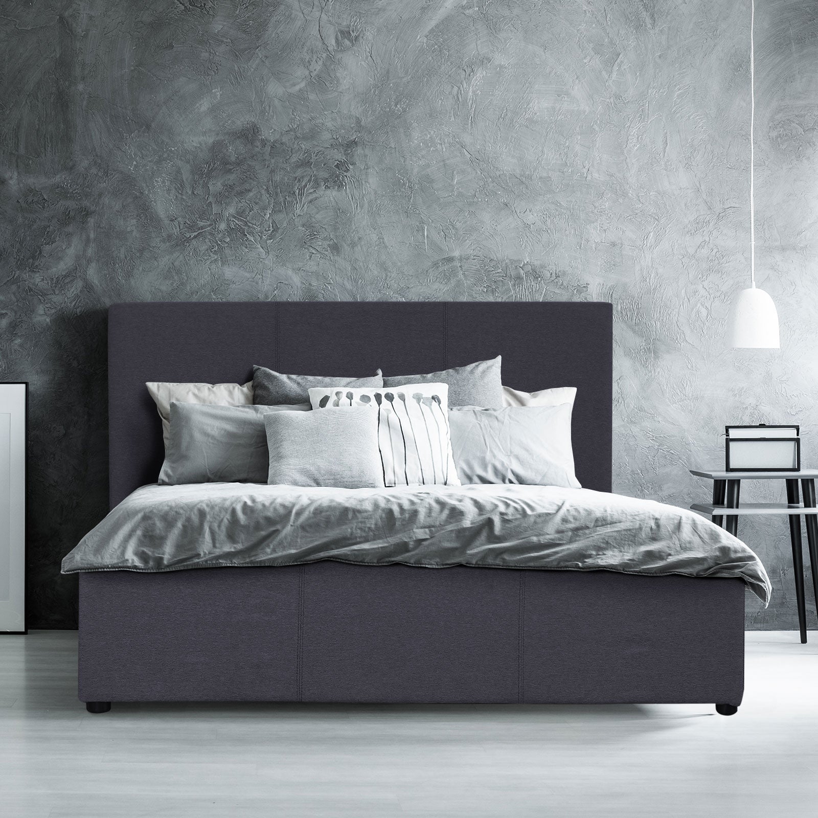 Milano Luxury Charcoal Gas Lift Bed Frame