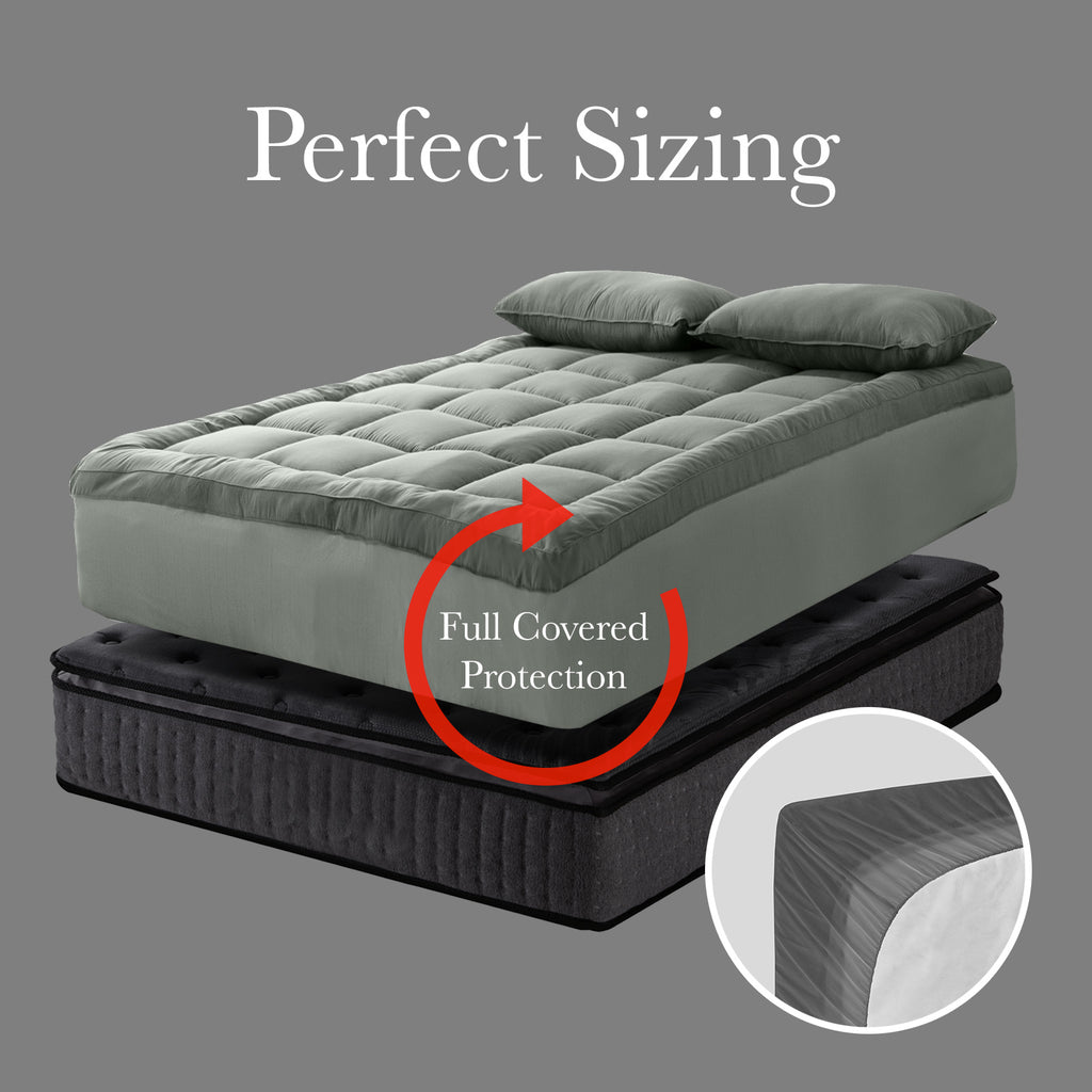 Royal Comfort Charcoal Bamboo Blend Mattress Topper