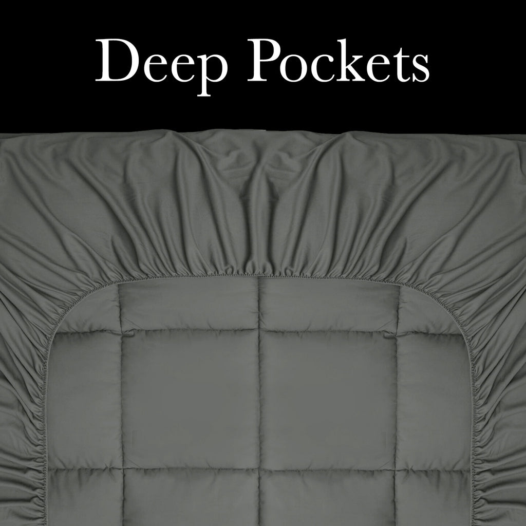 Royal Comfort Charcoal Bamboo Blend Mattress Topper