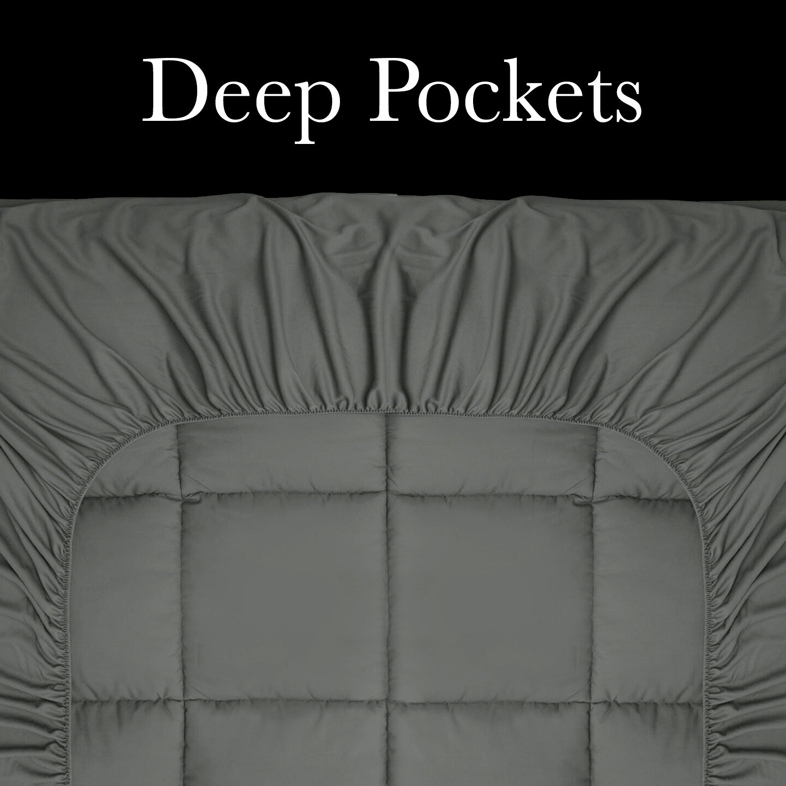 Royal Comfort Charcoal Bamboo Blend Mattress Topper