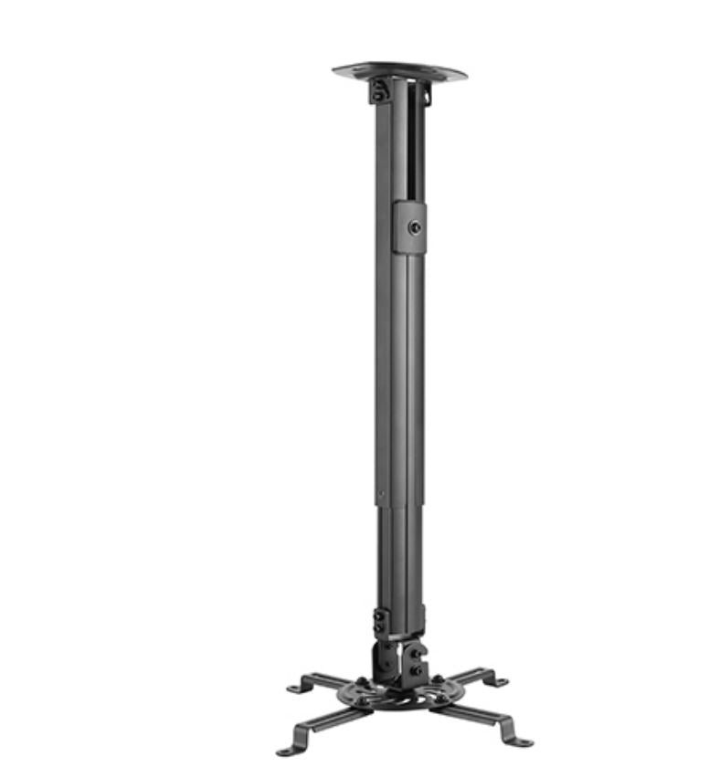 BRATECK Black Steel Projector Ceiling Mount