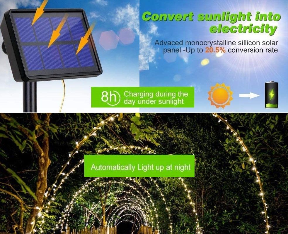 Allure Home Collections 20m 200 LED Solar Lights