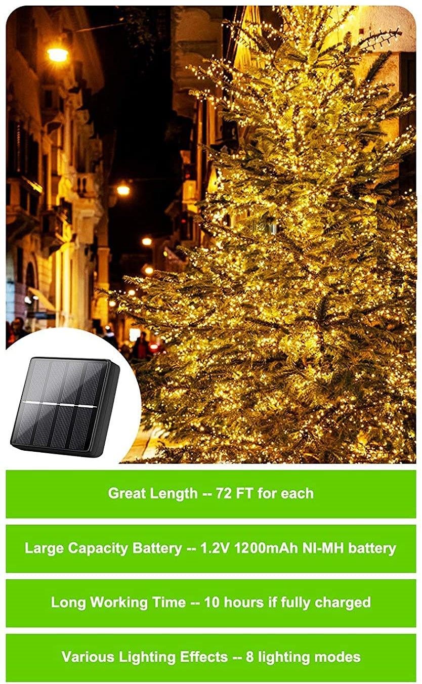 Allure Home Collections 20m 200 LED Solar Lights
