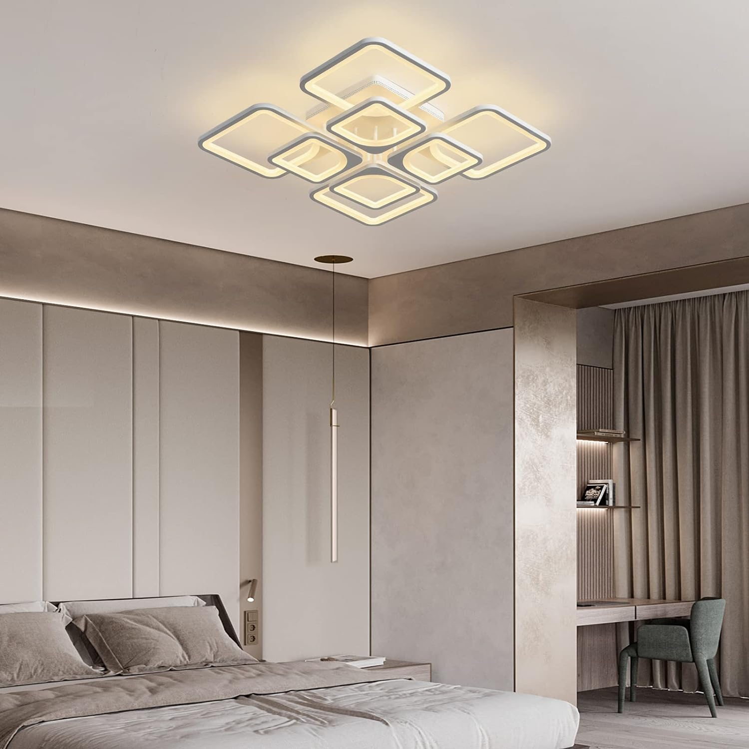 Dimmable Modern LED Ceiling Light with Remote