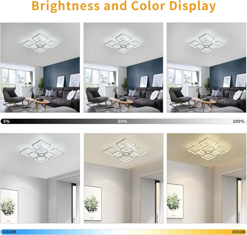 Dimmable Modern LED Ceiling Light with Remote