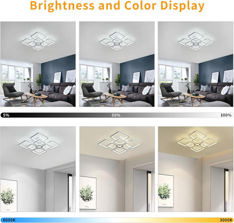 Dimmable Modern LED Ceiling Light with Remote