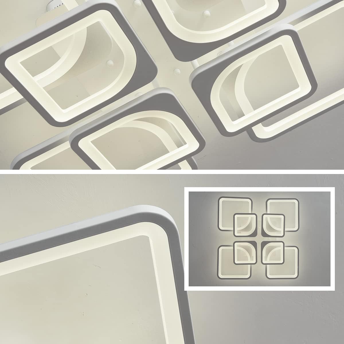 Dimmable Modern LED Ceiling Light with Remote