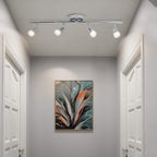 Modern Chrome 4 Light LED Track Kit