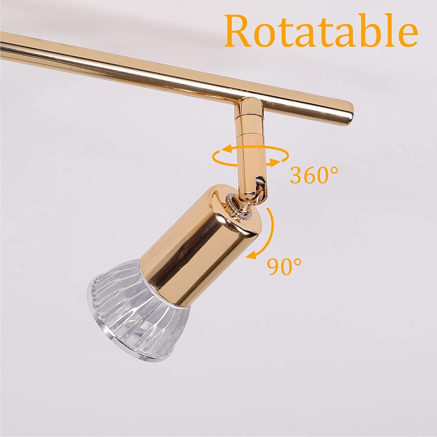 Modern Gold 4-Light LED Track Lighting Kit