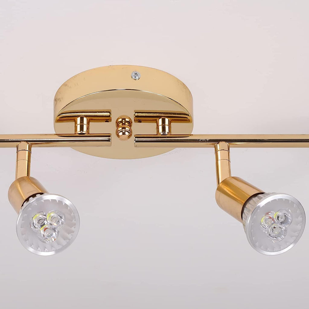 Modern Gold 4-Light LED Track Lighting Kit