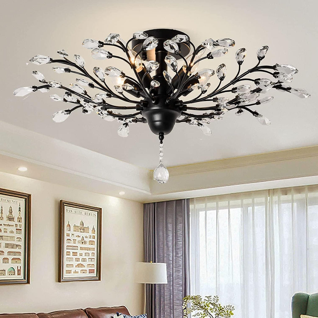 Elegant Vintage Crystal Chandelier – 5 Lights