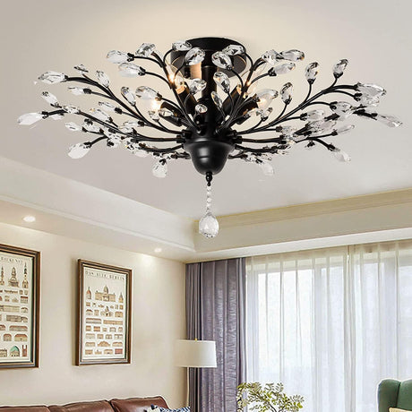 Elegant Vintage Crystal Chandelier – 5 Lights