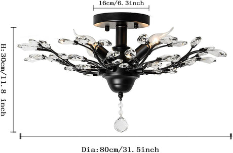 Elegant Vintage Crystal Chandelier – 5 Lights