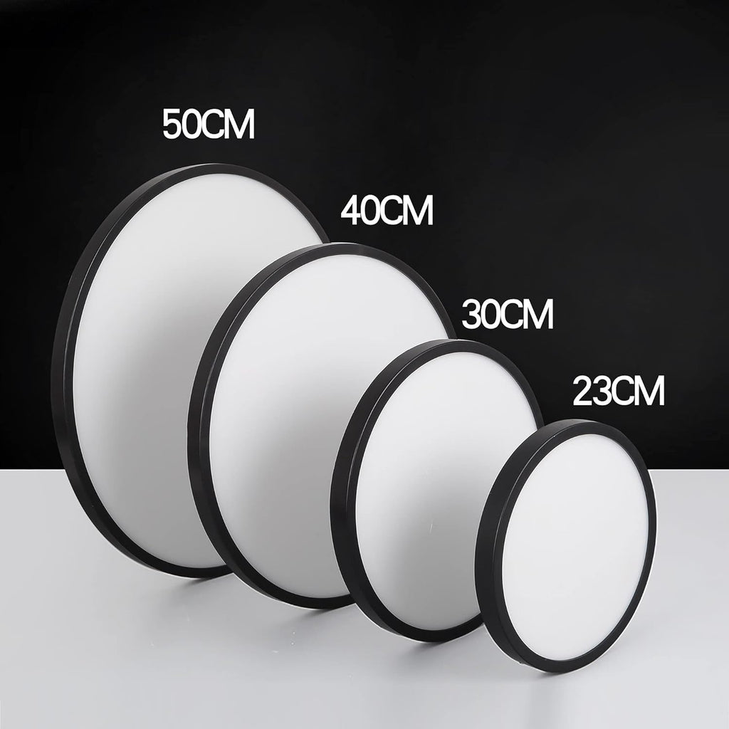 Modern LED Ceiling Light Fixture - 28W Black