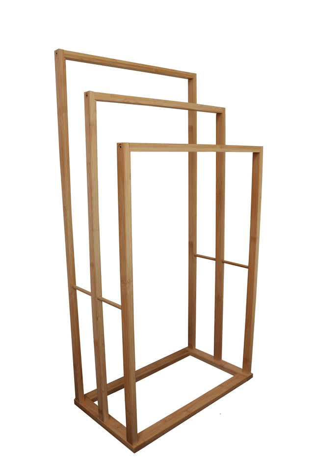 Elegant Bamboo 3-Tier Towel Rack