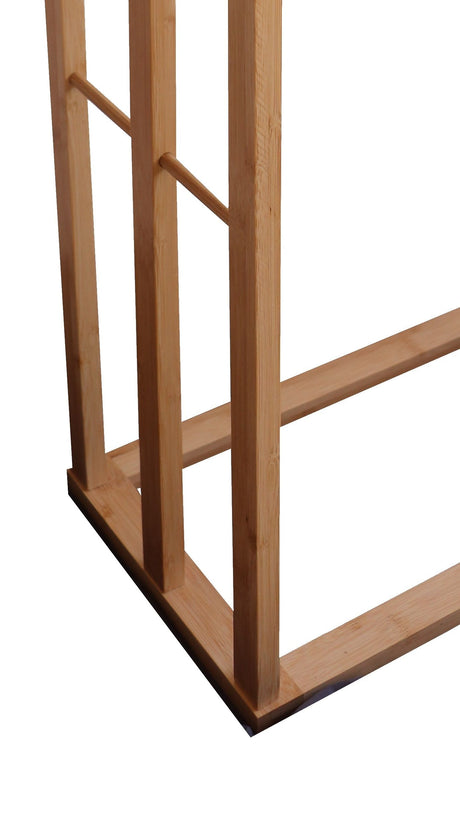 Bamboo 3-Tier Towel Bar Holder Rack