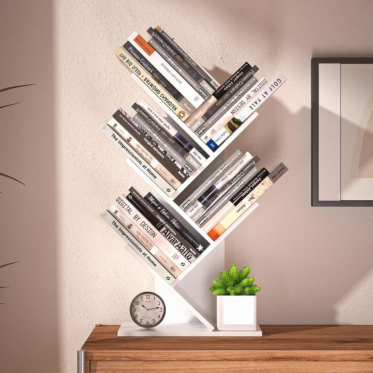CARLA HOME 5-Tier Tree Bookshelf Storage Rack