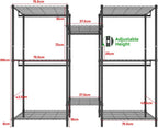 Heavy Duty Garment Rack Organizer with Shelves