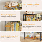 Heavy Duty Garment Rack Organizer with Shelves