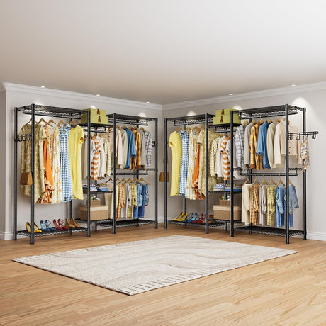 Heavy Duty Garment Rack Organizer with Shelves