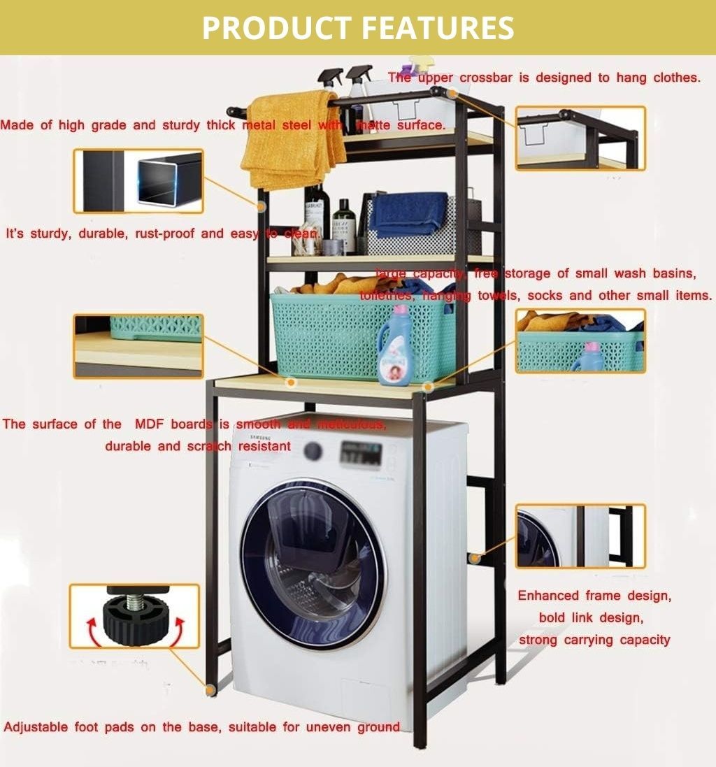 CARLA HOME 3-Tier Over Washing Machine Rack
