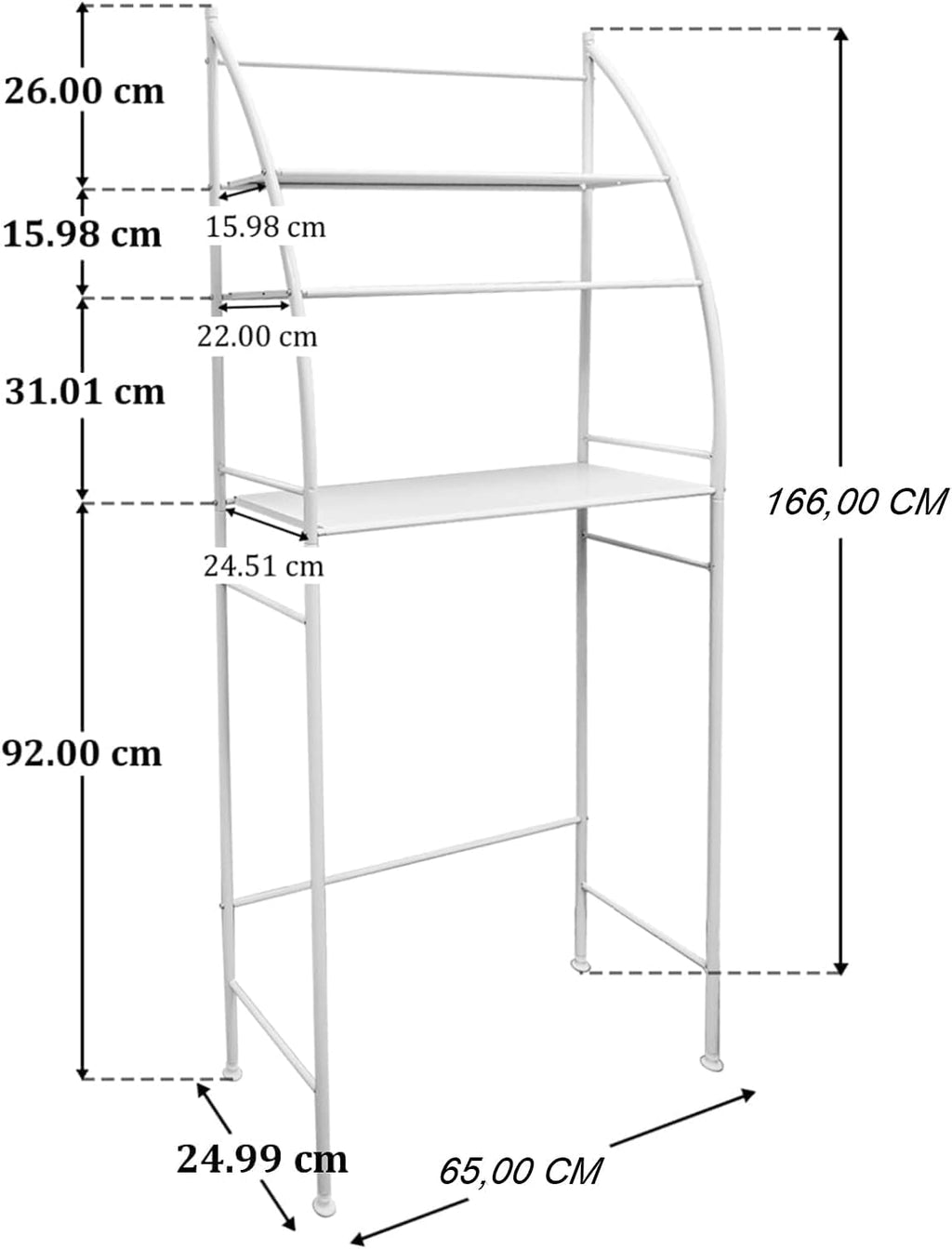 CARLA HOME 3-Tier Laundry Storage Rack