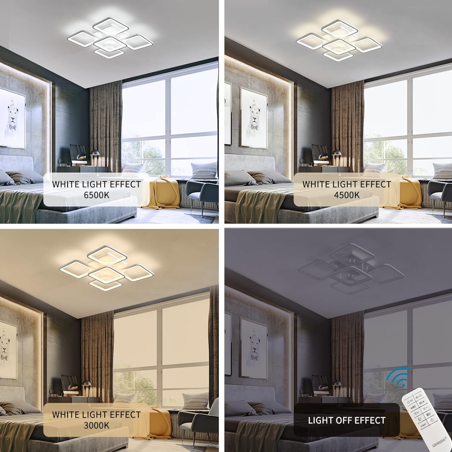 Modern LED Ceiling Light with Remote Control