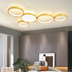 Elegant LED Golden Ceiling Light with Remote