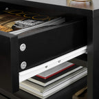Contemporary Bedside Table with 2 Drawers — Compact Nightstand for Bedroom Storage