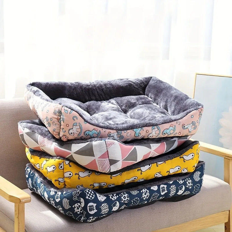 Elegant Blue Pet Dog Bed Sofa Mat