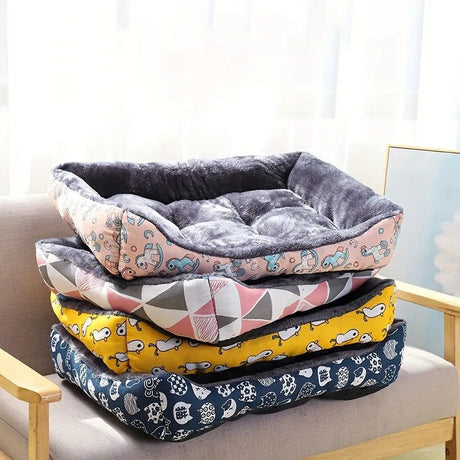 Elegant Blue Pet Dog Bed Sofa Mat