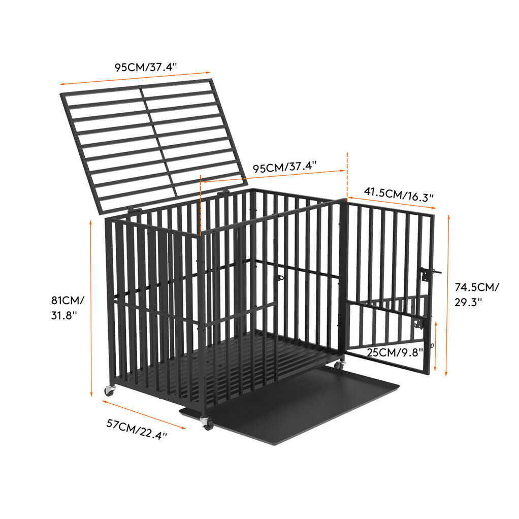 Heavy Duty Large Dog Cage on Wheels