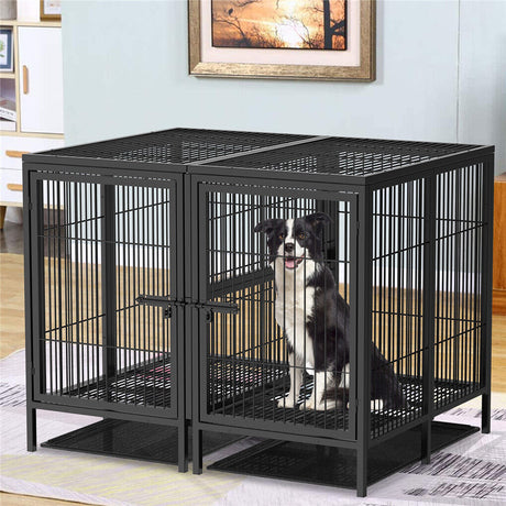 XXXL Heavy Duty Dog Cage with Wheels