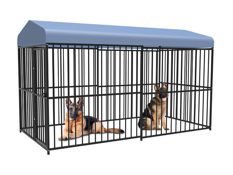 Heavy Duty Black Metal Dog Cage