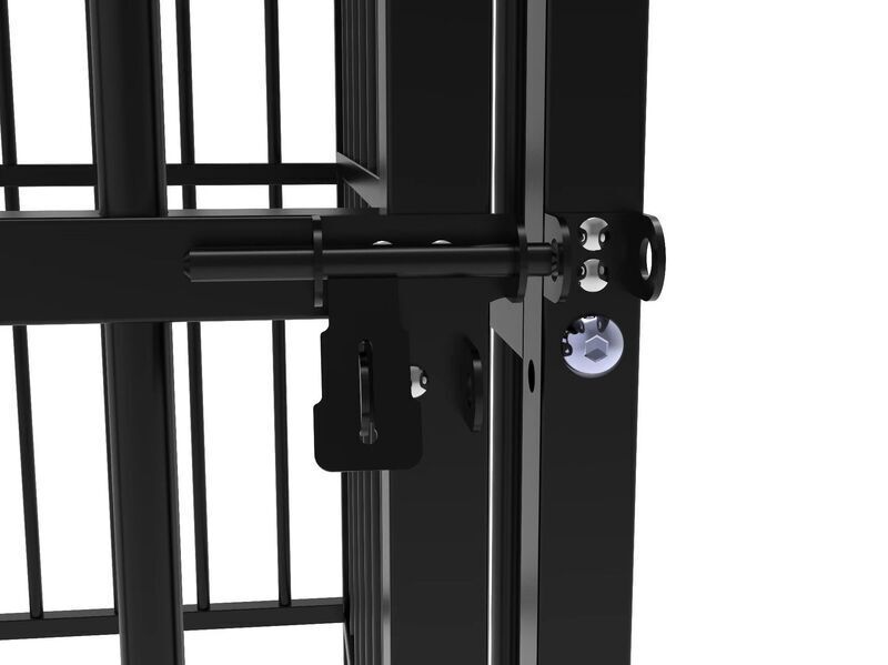 Heavy Duty Black Metal Dog Cage