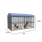 Heavy Duty Black Metal Dog Cage