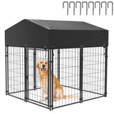 Outdoor Dog Kennel with Roof & Cover