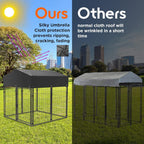 Outdoor Dog Kennel with Roof & Cover