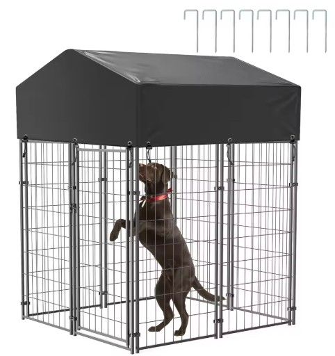 Premium Small Outdoor Pet Kennel with Roof