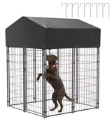 Premium Small Outdoor Pet Kennel with Roof