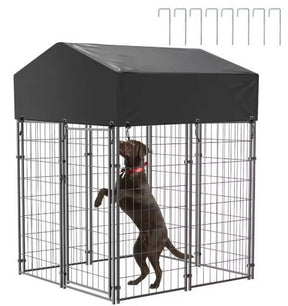 Premium Small Outdoor Pet Kennel with Roof