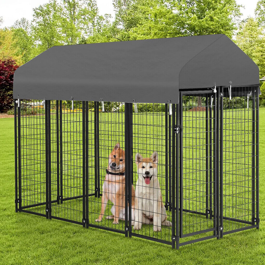 Large Outdoor Dog Kennel with Roof 250x120x165cm