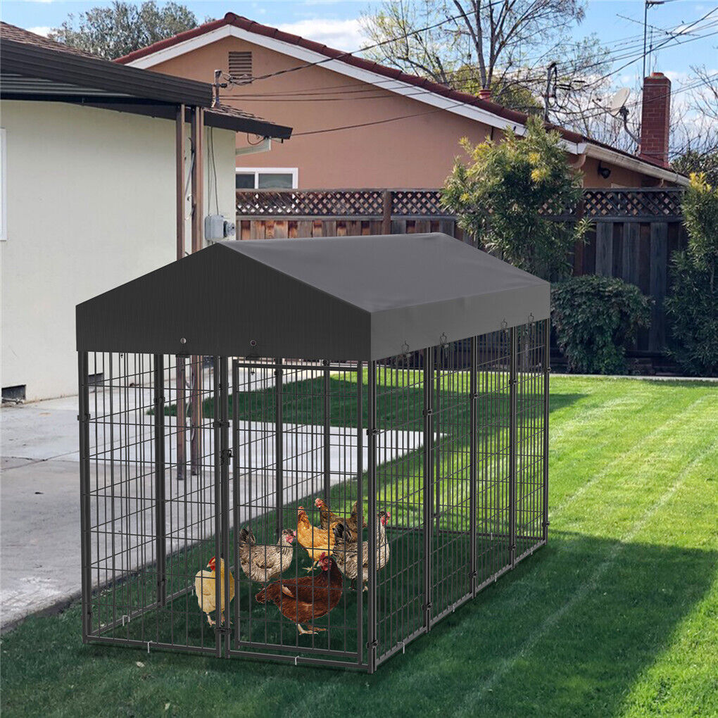 Large Outdoor Dog Kennel with Roof 250x120x165cm