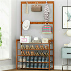 Elegant Bamboo 5-Tier Entryway Storage Rack