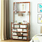 Elegant Bamboo 5-Tier Entryway Storage Rack