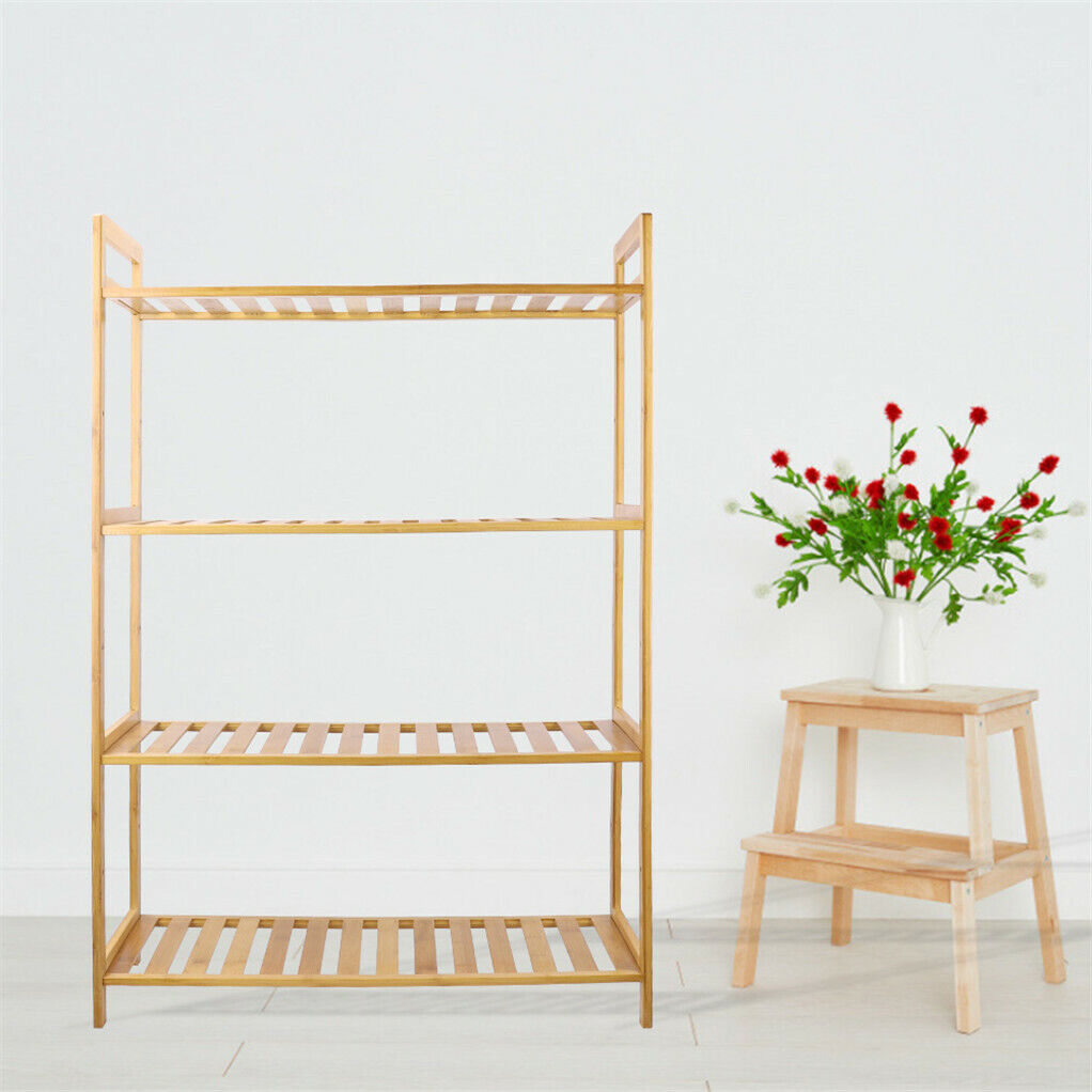 Bamboo 4 Tier Shelving Unit – Eco-Friendly Storage Solution